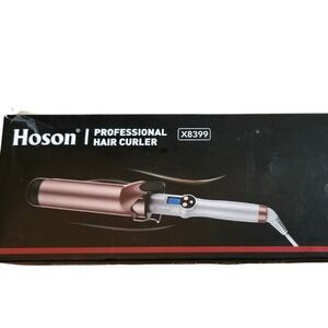 Hoson Professional Hair Curler X8399 Rose Gold Ceramic LCD Display 450F NEW